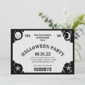 Spirit Board Halloween Party Invitation Kaart (Staand voorkant)