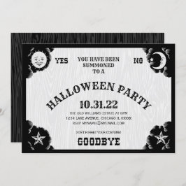 Spirit Board Halloween Party Invitation Kaart