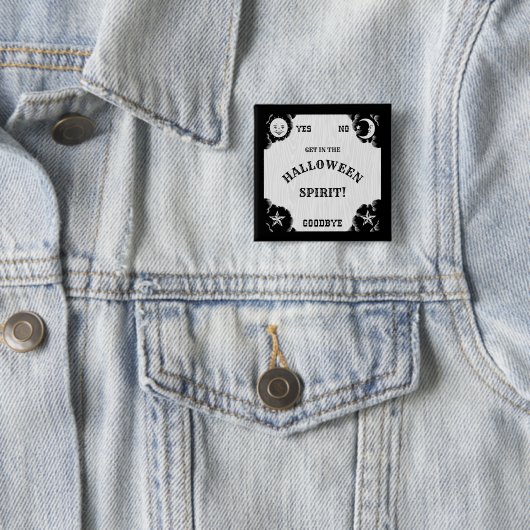 Spirit Board Halloween Pinback Button (In situ)