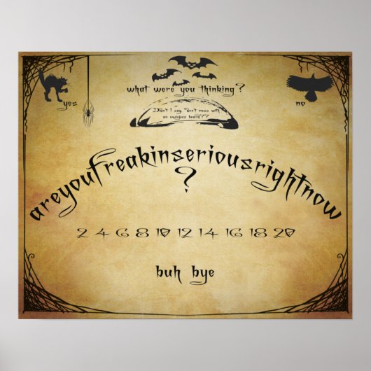 Spirit Board Humor Poster (Voorkant)