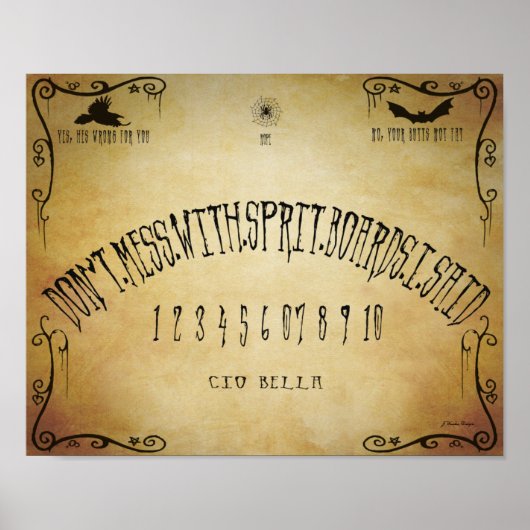 Spirit Board Humor Poster (Voorkant)