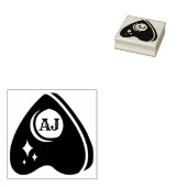 Spirit Board Planchette met Custom Intials Rubberstempel (Gestempeld)