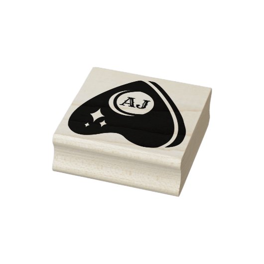 Spirit Board Planchette met Custom Intials Rubberstempel (Stempel)