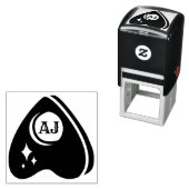 Spirit Board Planchette met Initialen Zelfinktende Stempel (In situ)