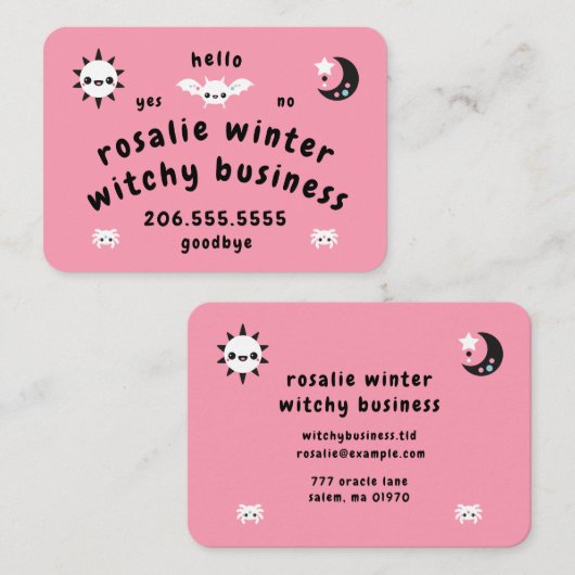 Spirit Board Visitekaartje (Voorkant / Achterkant)