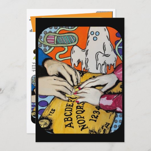 ‘Spirit Board Whispers’ Painting on a Small-Scale  Kaart (Voorkant / Achterkant)