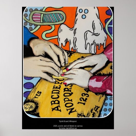 'Spirit Board Whispers' Schilderij op een Poster (Voorkant)