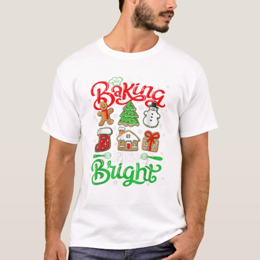 Spirit Bright Donut Kerstmis T-shirt (Voorkant)