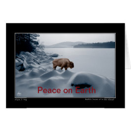 Spirit Buffalo voor het meer - Peace Kaart