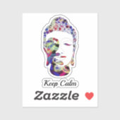 Spirit Butterfly abstract getekend Boeddha silhoue Sticker (Vel)