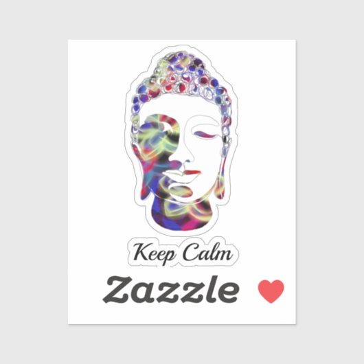 Spirit Butterfly abstract getekend Boeddha silhoue Sticker (Vel)