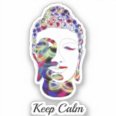 Spirit Butterfly abstract getekend Boeddha silhoue Sticker (Voorkant)