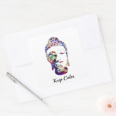 Spirit Butterfly Abstract Getrokken Boeddha silhou Vierkante Sticker (Envelop)