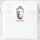 Spirit Butterfly Abstract Getrokken Boeddha silhou Vierkante Sticker (Tas)