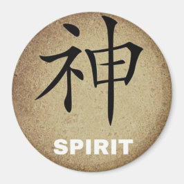 SPIRIT Chinees symbool Rond of vierkant teken Magneet