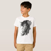 "Spirit" Clydesdale Stallion Horse Art T-shirt (Voorkant volledig)