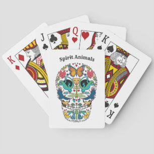 Spirit Dier Suiker Schedel Design op Tarotkaarten Pokerkaarten