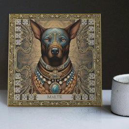 Spirit Dog Guardian | Gepersonaliseerde Tribal Tegeltje