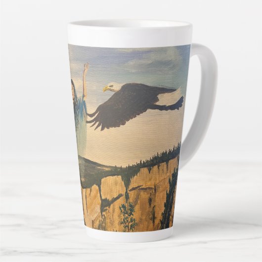 Spirit, door Gary Poling Latte Mok (Rechterhoek)