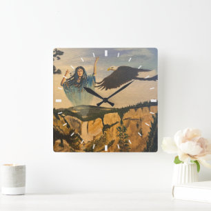 Spirit, door Gary Poling Vierkante Klok