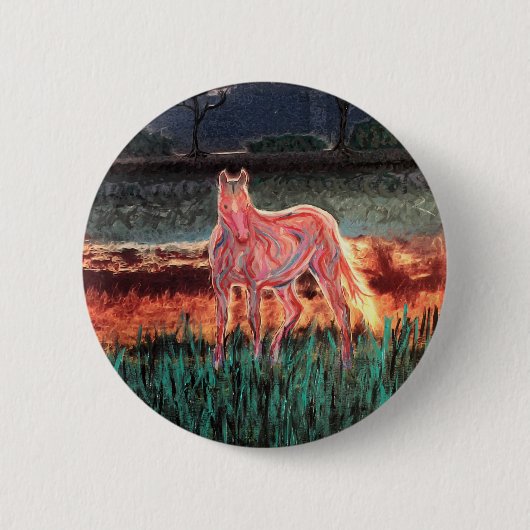 Spirit Dream Horse, gebilderd Ronde Button 5,7 Cm (Voorkant)