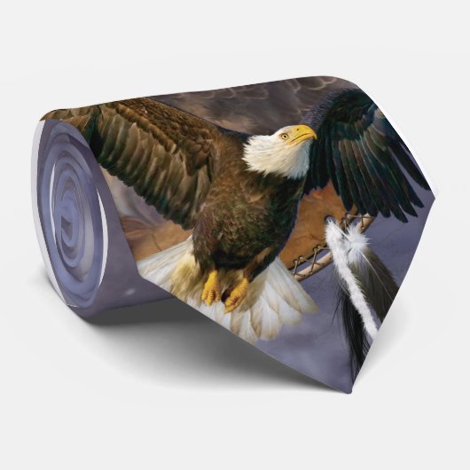 Spirit Eagle Art Stropdas (Opgerold)