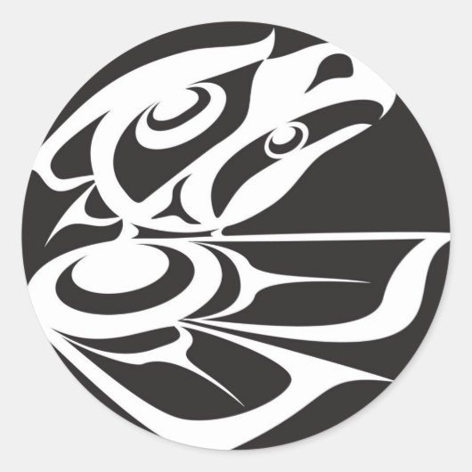 Spirit Eagle Ronde Sticker (Voorkant)
