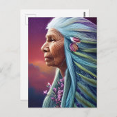 Spirit Elder Native American Fantasy Digital Art Briefkaart (Voorkant / Achterkant)