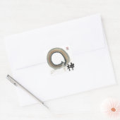 Spirit Enso, Kanji voor geest Vierkante Sticker (Envelop)