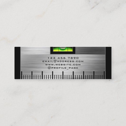 Spirit faux metallic mini visitekaartje (Achterkant)