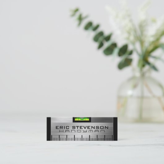 Spirit faux metallic mini visitekaartje (Staand voorkant)