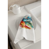 Spirit Feathers: levendige Waterverf kunst Theedoek