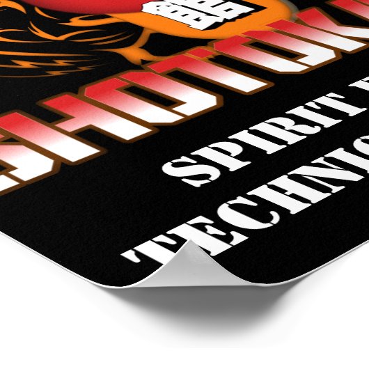 Spirit First Technique Second Shotokan Tiger Poster (Hoek)