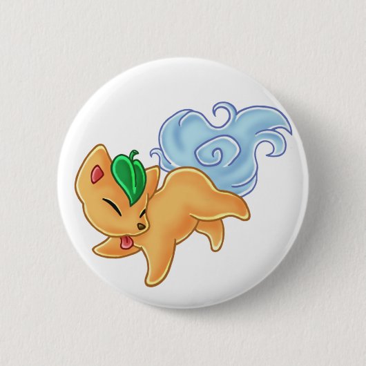 Spirit Fox Ronde Button 5,7 Cm (Voorkant)