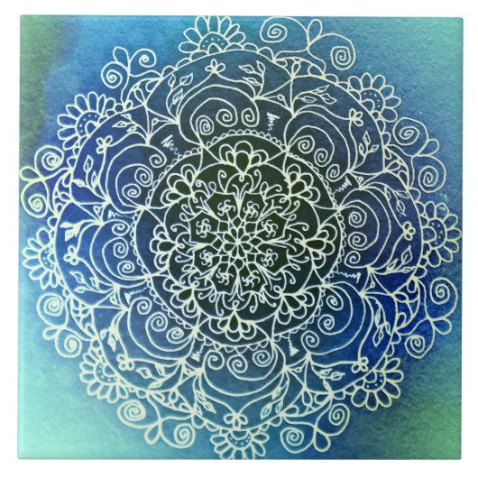 Spirit Garden Mandala Ceramic Photo Tile Tegeltje (Voorkant)