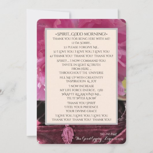 SPIRIT GOED MORGEN. Inspiratie & Joy, hou van je, Bedankkaart (Voorkant)