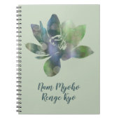Spirit Groene Cirkel Lotus Bloem Nam Myoho Renge Notitieboek (Voorkant)
