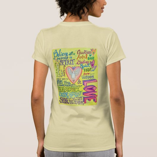 Spirit Guidance Prayer Inspirerend Angel Shirt (Achterkant)