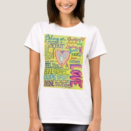 Spirit Guidance Prayer Inspirerend Angel Shirt (Voorkant)