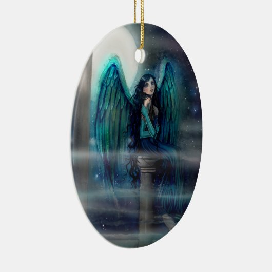 Spirit Guide Angel Fantasy Art van Molly Harrison Keramisch Ornament (Rechts)