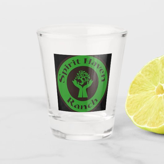 Spirit Haven Ranch Logo Shot Glass Glas (Voorkant)