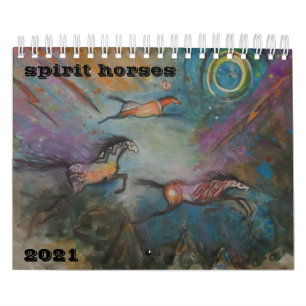 Spirit Horse Art — Kleine agenda met twee pagina Kalender