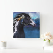 Spirit Horse Fantasy Art Wall klok (Huis)
