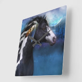 Spirit Horse Fantasy Art Wall klok (Hoek)