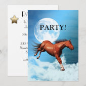 Spirit Horse feestuitnodiging Kaart (Voorkant / Achterkant)