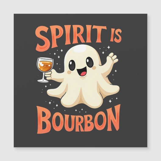 Spirit is bourbon Spooky Halloween Alcoholliefhebb (Voorkant)