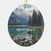 Spirit Island Jasper Nationaal Park Ornament (Links)