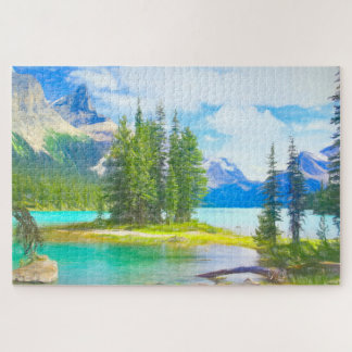 Spirit Island Jasper National Park Canada Legpuzzel