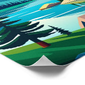 Spirit Island Maligne Lake Landschap Poster (Hoek)