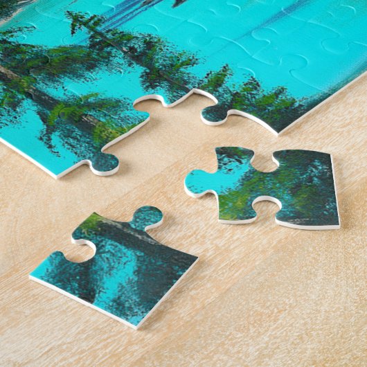 Spirit Island, meer in Maligne Legpuzzel (Zijkant)